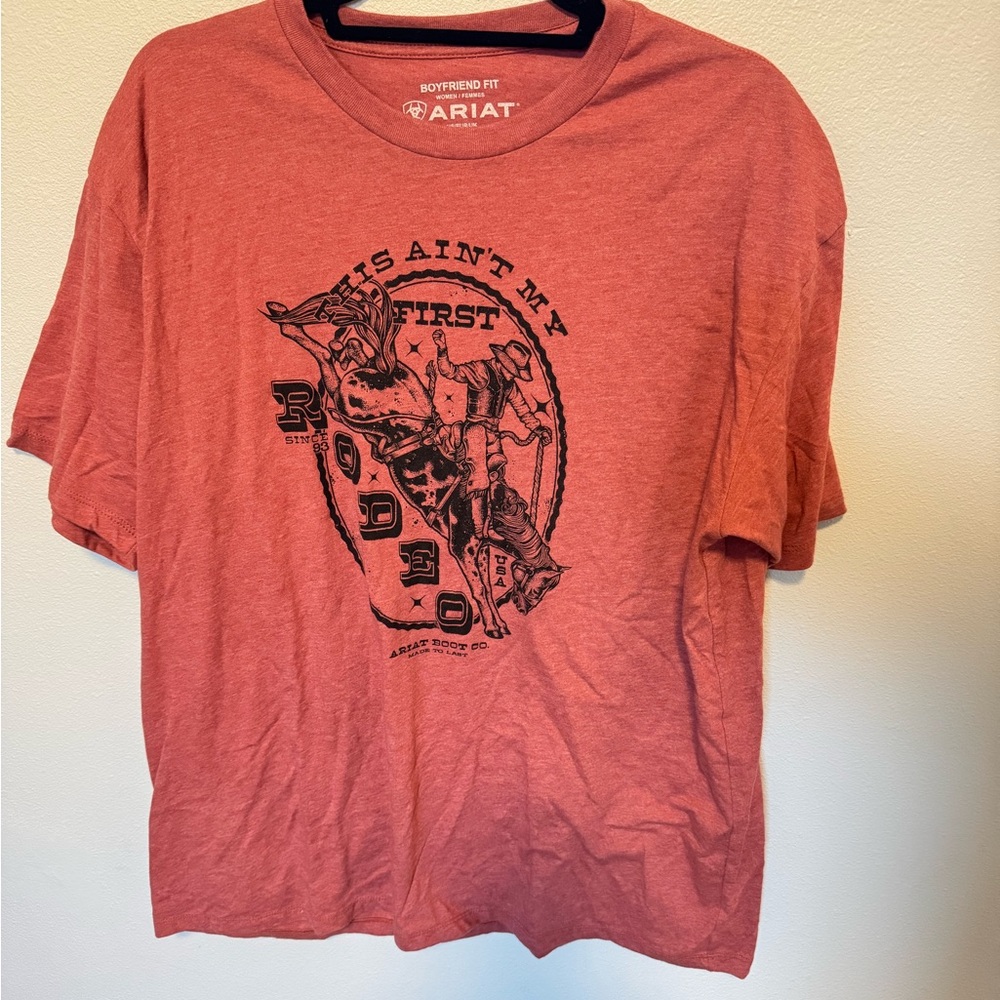 Ariat Rust Boyfriend Fit T-Shirt size xl brand new